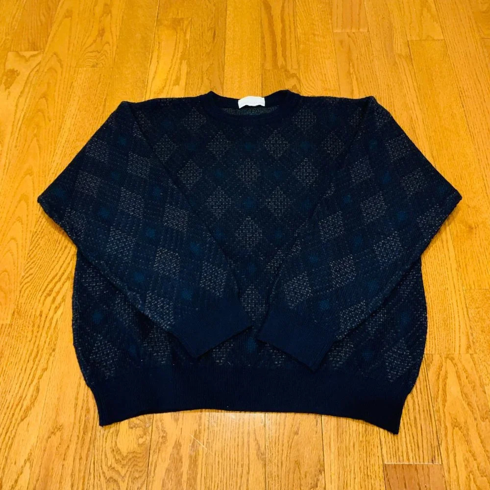 Vintage 80's 90's Sweater Tricots St Raphael Men’s Pullover 100% Wool Large